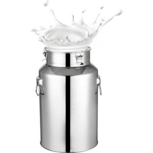 Stainless Steel Milk Can, 1.32 Gallon Milk Bucket with Sealed Lid Milk Jug Large Capacity Milk Pail, Milk Jug Goat Milking Supplies