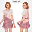 Initial Crossbody Purse Small Leather Sling Bag, Personalized Birthday & Mother's Day Gifts for Mom, Pink Travel Purse (Letter J)