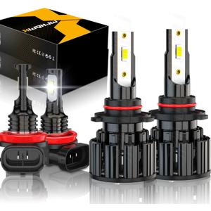 XWQHJW Compatible for 2016 2017 2018 2019 Toyota RAV4 Light Bulbs Fog Lights, Powersports Bulbs for Off road, Plug n Play, 4-Pack