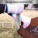 4 Pack 90Connector Clips for 6 & 8 inch Edging Corten Steel Landscape Edging Clip, Garden Border Edging Clip for Landscaping Steel Lawn Edging Clips