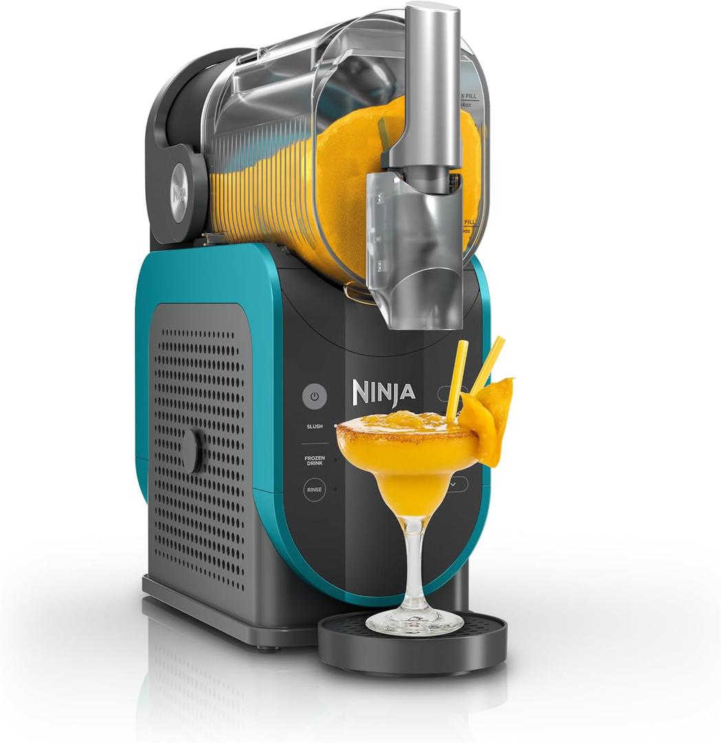 Ninja SLUSHi Professional Frozen Drink Maker with Rapid Chill Technology, 88 oz. Frozen Drink & Slushie Machine, 2 Preset Programs, Frozen Margaritas, and More, Premium Accents, Teal, FS299