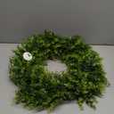 22 Boxwood Wreath for Front Door,Spring Summer All Season Wreaths, Farmhouse Door Wreath Outdoor Indoor for All Seasons Decor (Green)