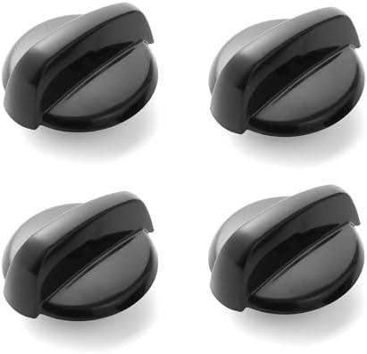 Update 222D1140 Stove Knob Replacement for GE Stove Parts WB03K10216 Burner Knob GE Gas Range Parts Black Plastic Stove Top Knobs JGB250DET2BB Cooktop Control Knobs (Black)