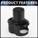 Cup Holder, 2.36" Car Center Console Armrest Add-On Cup Holder Plastic Carbon Fiber Pattern Black Gold Tone, 1 Pc