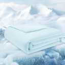 HOMELYSIAN Cooling Comforter King Size, Cooling Blanket for Hot Sleepers, Lightweight Comforter, Light Blue (King (106"x90"))