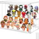 Acrylic Clear Display Case for Collectibles, 4 Layer Adjustable Figure Display Case with Magnetic Door, Large Stackable Showcase Display Box for Figures (Large 1-Pack)