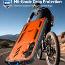 FNTCASE for Samsung Galaxy S25-Plus Case: for Galaxy S24-Plus Case with [Built-in Screen Protector & Kickstand] [Military-Grade Drop Protection] Heavy Duty Protective Full Body Shockproof TPU Orange