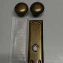 2 Pack Single Sided Old Style Dummy Door Knobs Interior, Vintage Antique Brass Long Plate Dummy Door Handles