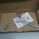 Quality Acrylic Clear Hangers, Made of Clear Acrylic for a Luxurious Look and Feel with Swivel Hook (Clear - Shirt, 5)