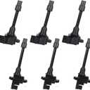 ENA Set of 6 Ignition Coil Pack Front Rear Compatible with Nissan Infiniti 1995 1996 1997 1998 1999 Maxima I30 3.0L V6 Replacement for C1001 C1002 UF138 UF263 2244831U16