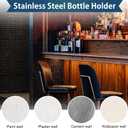 32" Stainless Steel Bottle Holder, Stainless Steel Liquor Bottle Holder Rack, Suitable for Bar, Kitchen, Garage