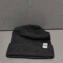 FEQO  Satin Lined Beanie Hats Soft Silk Lined Beanies Knit Warm Cuffed Hats for Women Men (Dark Grey)