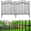 10 Panels No Dig Garden Fence - 24in H x 22.5ft L, Reinforced Square Tube Rustproof Metal Animal Barrier for Dogs & Rabbits, Outdoor Decorative Border Fencing for Yards & Gardens