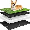 Dog Grass Pad with Tray - Fake Turf Grass Non-Shedding, Odor Resistant Easy Clean, Eco-Reusable Indoor/Outdoor Puppy Potty 23X17inches