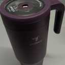 REDUCE Chiller Vacuum Insulated 40 oz Tumbler with Spill-Proof Silicone Straw - Sustainable Tritan Lid with Water Intake Markers - Soft Sit Base Travel Mug - Dishwasher Safe - Midnight Plum