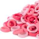 Pink Kids Hair Ties for Girls, Seamless Toddler Baby Hair Ties Bands No Damage, Cotton Girls Ponytail Holders for Baby, 0.97 Inch in Diameter by Qarwayoc
