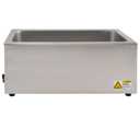 Winco FW-S500 Commercial Portable Steam Table Food Warmer 120V 1200W,Stainless Steel,Large