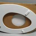 Mayfair Bennett Toilet Seat with Brushed Nickel Hinges, Slow Close Wood Seat, Secure Metal Hinges, Easy Install, Elongated, White
