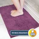 Muddy Mat | Super Absorbent Door Mat Indoor, Microfiber Quick Dry Chenille Entryway Rug, Non-Slip Front Door Mat, Indoor Mats for Entryway, Machine Washable Pet Rug, Dark Purple 24"x36"