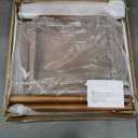 OGMILL 27.6" Small Dining Table Square for 2, Kitchen Dinner Table Rustic Wood Dining Table Mid Century Modern Farmhouse Table with Solid Wood Leg for Small Spaces(Walnut)