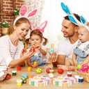 3 x 50PCS Easter Eggs Paper Napkins - 6.5 x 6.5 Inch Watercolor Bunny Egg Luncheon Napkins Disposable Dinner Supplies for Easter Birthday Party Decorations