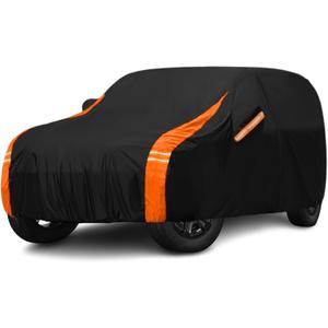 10-Layer Compatible with Jeep Cover Waterproof 2 Door All Weather for Automobiles, Soft Cotton Lining Outdoor Full Covers with Door Zipper, Universal Fit for Wrangler CJ YJ TJ JK JL