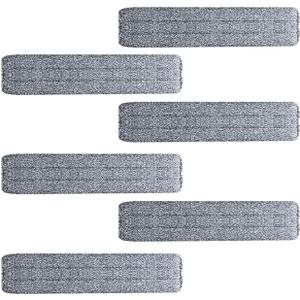 Microfiber Mop Pads 24 inch Pads Replacement Kit 6 Pack Reusable Head Wet Dry Mops Refill Fit for Most Flat Mop Frame