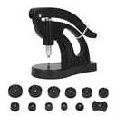 Watch Repair Tool Kit with Case Closer, Battery Replacement Tool, Back Press, 12 Dies, ABS Material, Black