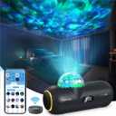 Glocusent Star Projector: 60 Soothing Sounds White Noise Sound Machine with HiFi Bluetooth Speaker for Bedroom - Galaxy Projector Work with App(2.4Ghz WiFi), Gifts for Adults Kids Birthday (Black)