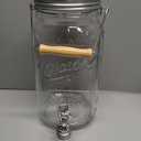 Mason Craft and More Glass Drink Dispenser with Lid - Clear 129 Oz