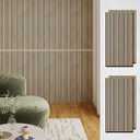 Upick Acoustic Wood Wall Panels - 4 Pack 48"x24" Sound-Absorbing Slat Wood Panels, MDF Panels for Home, Studio, Office (Oak)