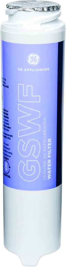 General Electric GE GSWF Refrigerator Water Filter | Certified to Reduce Lead, Sulfur, and 50+ Other Impurities | Replace Every 6 Months for Best Results | Pack of 1