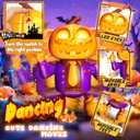 Halloween Pumpkin Dancing Robot Toy  Light-Up Musical Walking Figure, Party Decoration for Boys & Girls Ages 3-8, Fun Holiday Gift