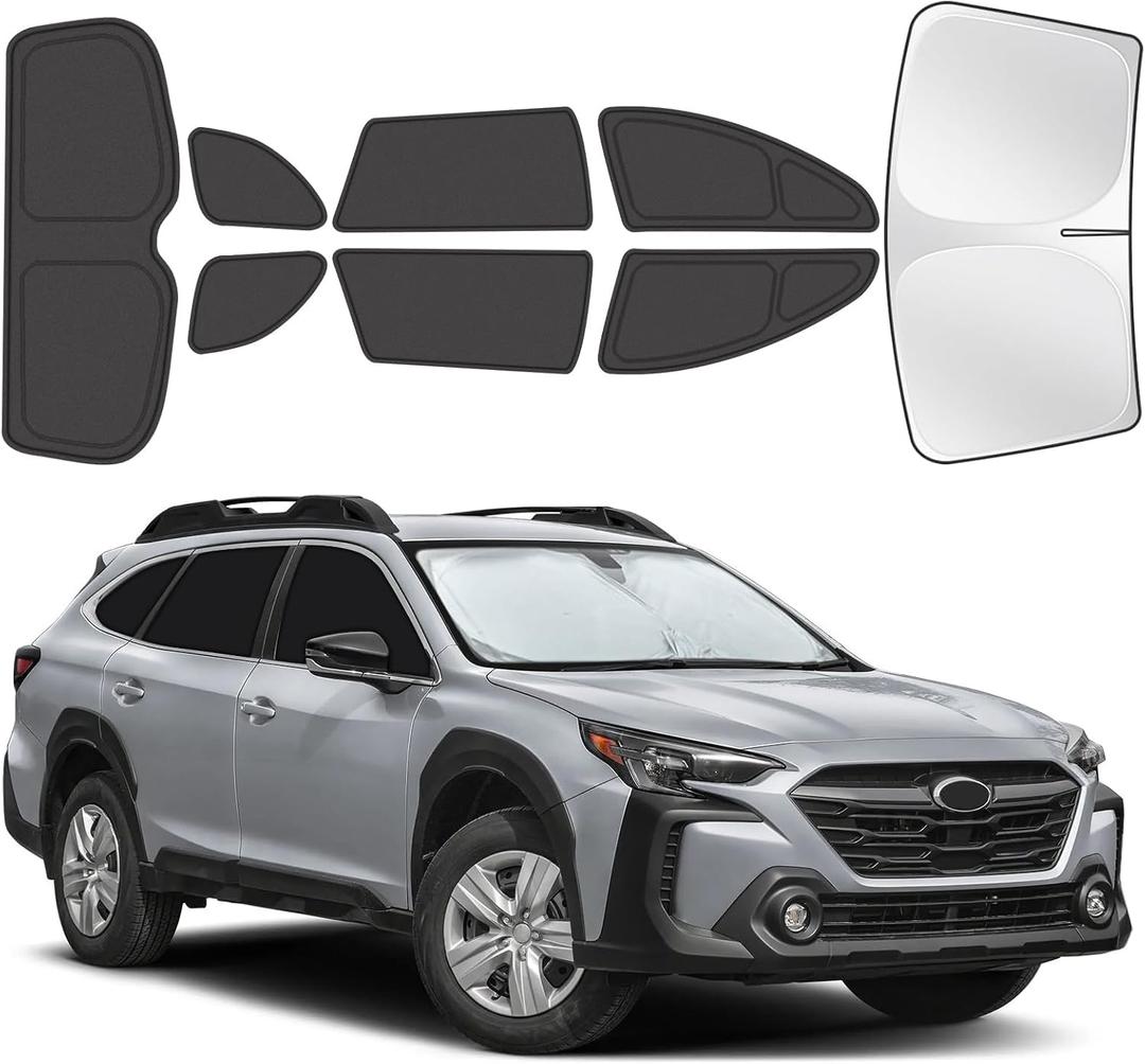Car Window Shades for Subaru Outback 2020-2025, 8pcs Privacy Sun Shade Set for Front Windshield Side and Rear Windows, Full Window Covers Keeps Vehicle Cool for Camping Napping