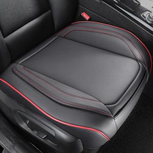 CAPITAUTO Seat Covers Front PU Leather Car Seat Covers,2Pcs Universal Bottom Seat Covers for Cars, Storage Bags, Full Wrapping Edge Fits 95% of car (1 Pair Bottom, Red & Black)