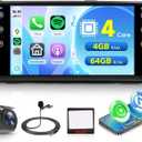 Orderich 4G+64G Car Radio for Jeep Wrangler JK 2007-2018 Dodge Ram 1500 2008-2012 with Wireless CarPlay Android Auto, 7 Inch Android Car Stereo GPS Navigation WiFi SWC Bluetooth FM with Backup Camera