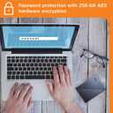 WD 2TB My Passport Ultra, Blue, Portable External Hard Drive, backup software with defense against ransomware, and password protection, USB-C and USB 3.1 - WDBC3C0020BBL-WESN
