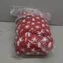 RUVANTI Flannel Sheets Queen Size - 100% Cotton Double Brushed Bed Sheets, Deep Pockets 16 Inches Queen Sheet Set, All Seasons Breathable & Extra Soft - Warm & Cozy, 4 Piece, Red Christmas