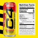 C4 Performance Energy Drink, Cherry Popsicle, Zero Sugar Carbonated Preworkout Energy, 200mg Caffeine with Beta Alanine, 16 Fl Oz (12 Pack) (EXP 04/30/27)