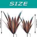 2 PCS Metal Agave Sculpture Decoration, Vintage Country Hand-Painted Sculpture DIY Metal Agave Plant, Home Garden Courtyard Lawn Outdoor Decoration (2PCS)