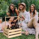 3 Pieces Wooden Baby Shower Crates ,Natural Pine wood Baby Gift Crates,Storage Crates For Organizer.(3)