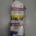 RED STEER GLOVE COMPANY, NITRILE PALM GARDENING GLOVES,PACK OF 10, (White& Purple)