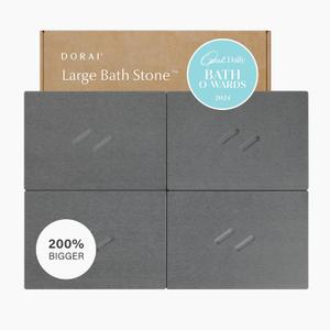 Dorai Home Stone Bath Mat for Bathroom  Large, Quick-Drying, Non-Slip Surface, Customizable Design, 22.3" L x 31.6" W x 0.6" H, Slate