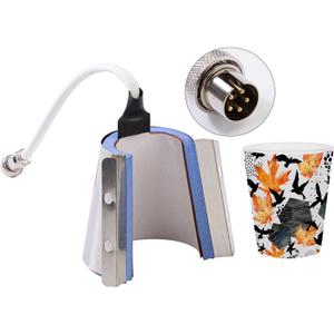 PYD Life 5 Pin 1.5 OZ Tapered Shot Glasses Press Attachment for 1.5 OZ Sublimation Glass Ceramic Shot Glasses Tumbler Press Replacement Heater