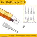 Terminal Removal Tool Kit, 8 PCS Electrical Pin Extractor Tool Double Head Detachable Terminal Release Tool for Metri, AMP, Molex Connector Automotive Repair Terminal Removal Tool
