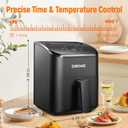 DEIME Air Fryer, Small Digital 3 Qt Airfryer Space Saving Compact, Bake, Reheat, Roasts for Quick Easy Meals, Mini Compact & Quiet, Nonstick & Dishwasher Safe Basket (Black)
