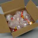 24Pcs 1.7oz Christmas Shot Glasses for Tree Ornaments - Clear Plastic Fillable Ornaments Booze Balls for Cocktails, Funny Friendsmas Party Decorations (Ball)