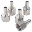LTWFITTING Bar Production Stainless Steel 316 Barb Fitting Coupler 5/16" Hose ID x 3/8" Female NPT Air Fuel Water (Pack of 5)
