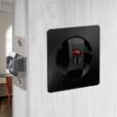 Pocket Door Lock Indicator Lock Flush Handles Latch Privacy Bed/Bath Latch for 1 3/8'' to 2 3/16'' Thickness Door 3 Keys Black