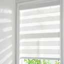 Pesalco Zebra Roller Shades, Zebra Blinds for Window, Window Blinds for Indoor, Light Control Light Filtering for Day and Night, 36''W X 72''H, White